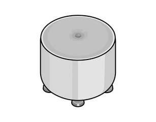 Ottoman isometric design icon. Vector web illustration. 3d colorful concept