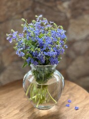 bouquet of lilac flowers in a vase