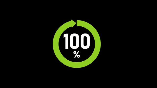 100% loading circle animation (4K)