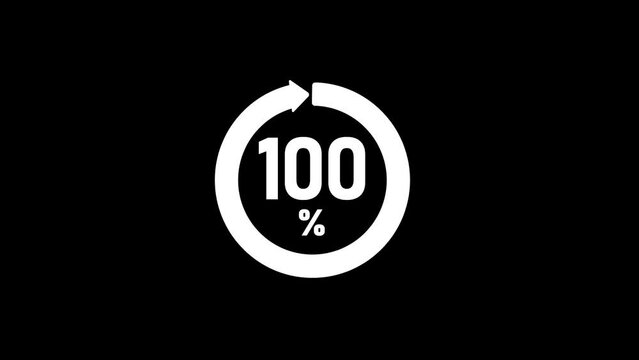 100% loading circle animation (4K)