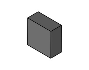 Stop isometric design icon. Vector web illustration. 3d colorful concept