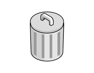 Urn isometric design icon. Vector web illustration. 3d colorful concept