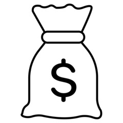 financial symbol icon dollar bag