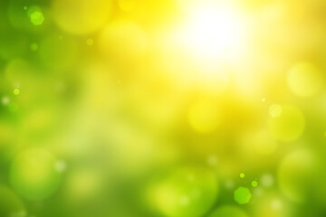Sunny abstract green nature background, spring and summer season