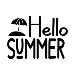 Hello summer svg design