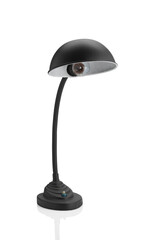 Black table lamp on white