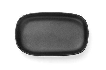 Empty ceramic ellipse plate