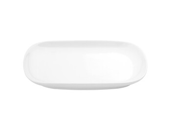 Empty ceramic ellipse plate