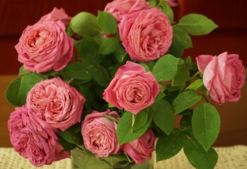 Scented pink roses of Isparta district of Turkey.