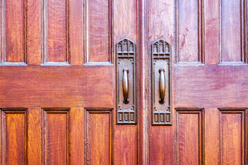 Colonial Entrance Door In Old Building