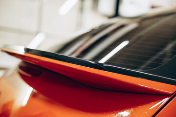 Car wrapping with foil at car service