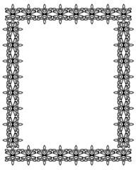 Celtic style vertical frame - vector silhouette template. Frame for text, photos or images in the form of a Celtic ornament.