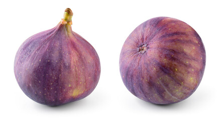 Fresh fig isolated. Figs on white background. Fig set with clipping path.
