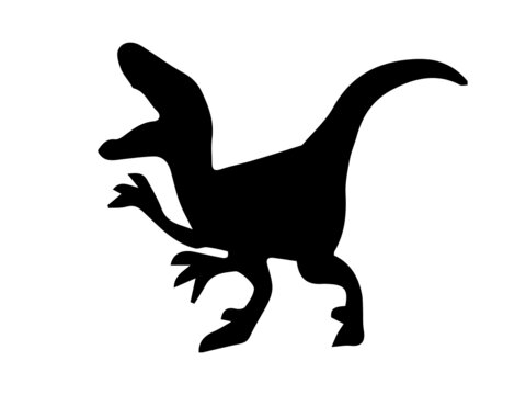 Black Dinosaur Vector Illustration. Dinosaur Vector. Dinosaur Image