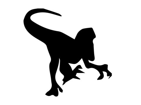 Dinosaur Vector Art and Graphics. inosaur vector image. Black Dinosaur Vector Illustration