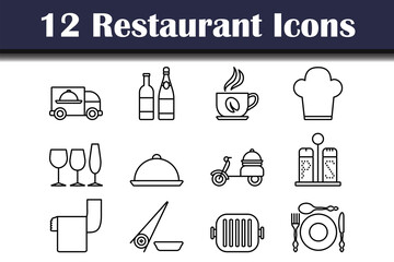 Fototapeta na wymiar Restaurant Icon Set