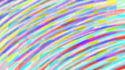 Rainbow-Like Design. Multicolored Background With Chromatic Aberration And Glitch Effects 