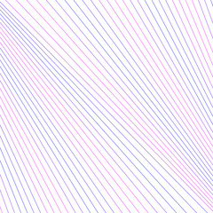 Diagonal striped illustration. Repeated color slanted lines on white background. Surface pattern design with linear ornament. Disco lights motif. Stripes wallpaper. Angle rays. Pinstripes vector art.