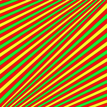 Diagonal striped illustration. Repeated color slanted lines background. Surface pattern design with linear ornament. Colorful disco lights motif. Stripes wallpaper. Angle rays. Pinstripes vector art.