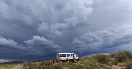 Tormenta Electrica en Valle Grande San Rafael Mendoza Argentina. Region Cuyo.