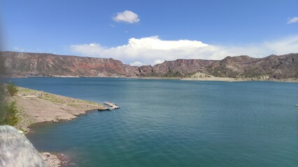 Navegacion en Embalse Valle Grande, San Rafael Mendoza Argentina region Cuyo