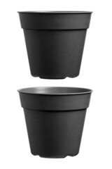 Empty plastic flower pots