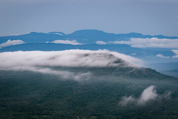 fog over the mountains , fog over the mountains ,view point Phu Ruea Loei Thailand