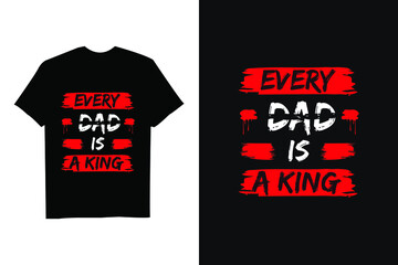 Happy fathers day typography quotes t-shirt design print ready vector