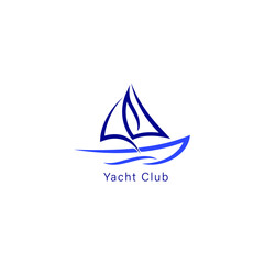 A simple logo Yacht Club for your company