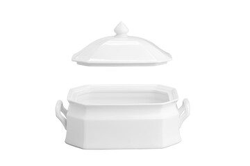 White pot ceramic on white