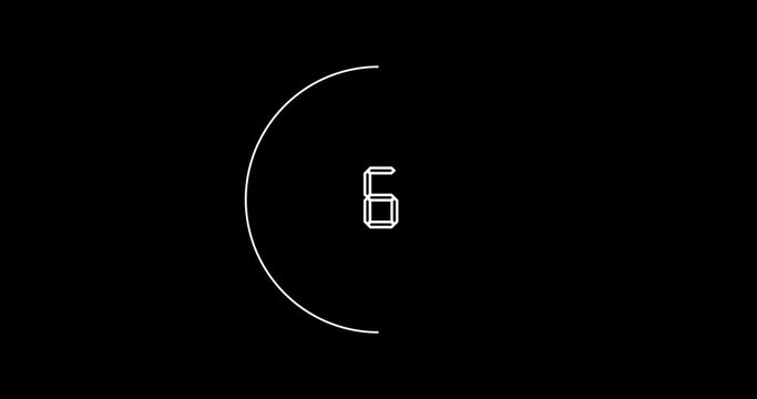 4K simple circle countdown black