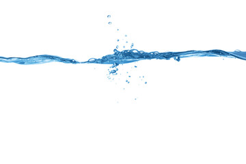 Water with splash and bubbles