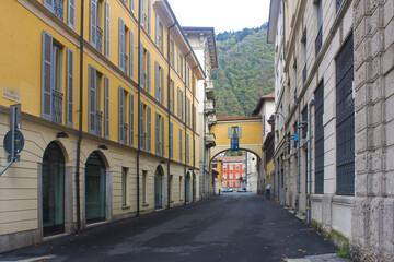 Typical street of Old Town in Como	

