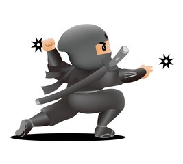 忍者　手裏剣を投げる © masato.w