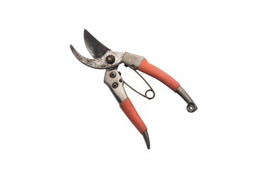 Pruning shears isolated on white