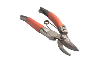 Pruning shears isolated on white