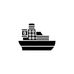 Fototapeta na wymiar ferry vector icon. transportation and vehicle icon solid style. perfect use for icon, logo, illustration, website, and more. icon design solid style