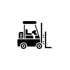 forklift vector icon. transportation and vehicle icon solid style. perfect use for icon, logo, illustration, website, and more. icon design solid style