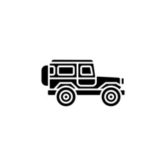 jeep vector icon. transportation and vehicle icon solid style. perfect use for icon, logo, illustration, website, and more. icon design solid style