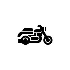 motorcycle vector icon. transportation and vehicle icon solid style. perfect use for icon, logo, illustration, website, and more. icon design solid style