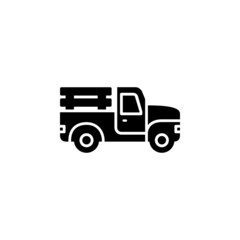 pickup vector icon. transportation and vehicle icon solid style. perfect use for icon, logo, illustration, website, and more. icon design solid style