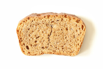 Dry bread on a light background. Bread rye, wheat.