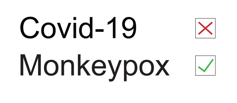 Pandemic illustration with check boxes