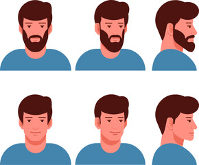 Male full head turnaround