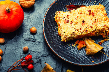 Festive pumpkin pie