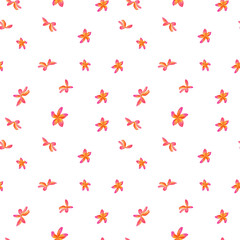 seamless pattern with tropical  flowers