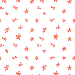 seamless pattern with tropical  flowers