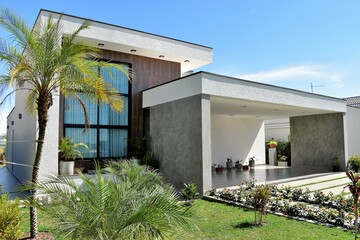 white modern house 