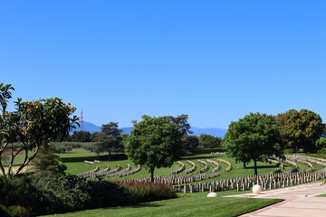 Torino di Sangro, Italy - Sangro River War Cemetery. British and Commonwealth War Cemetery. Soldiers who are fallen in WW2 during the fighting near the Sangro River