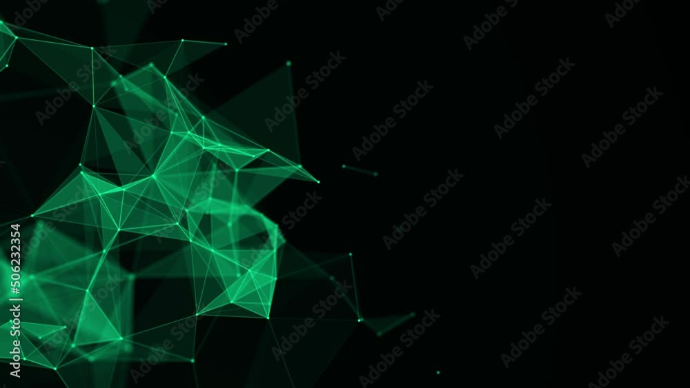 Leinwandbilder Network connection structure. Science background. Abstract digital background. Big data visualization. 3d rendering.